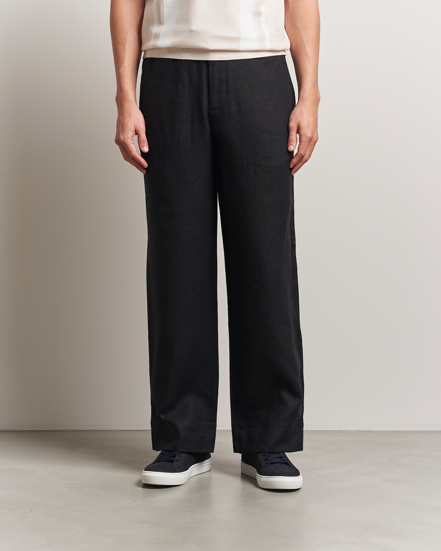 Herre | Bukser | J.Lindeberg | Noah Drape Linen Pants Black