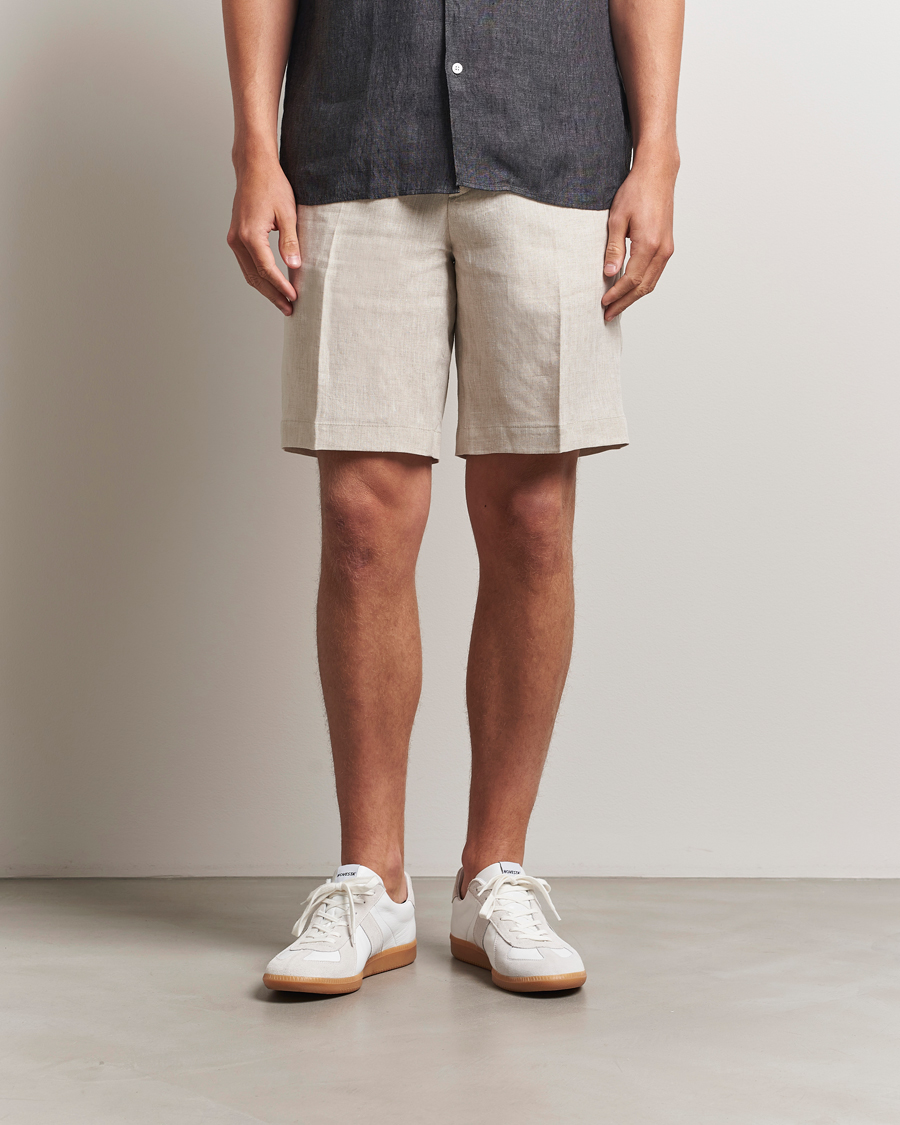 Herre | Shorts | J.Lindeberg | Brady Drape Linen Shorts Moonbeam