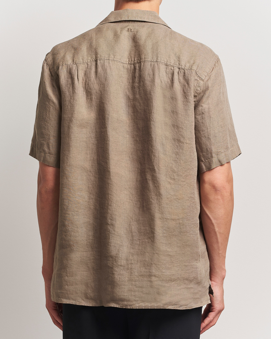Herre | Skjorter | J.Lindeberg | Elio Linen Melange Shirt Nutmeg