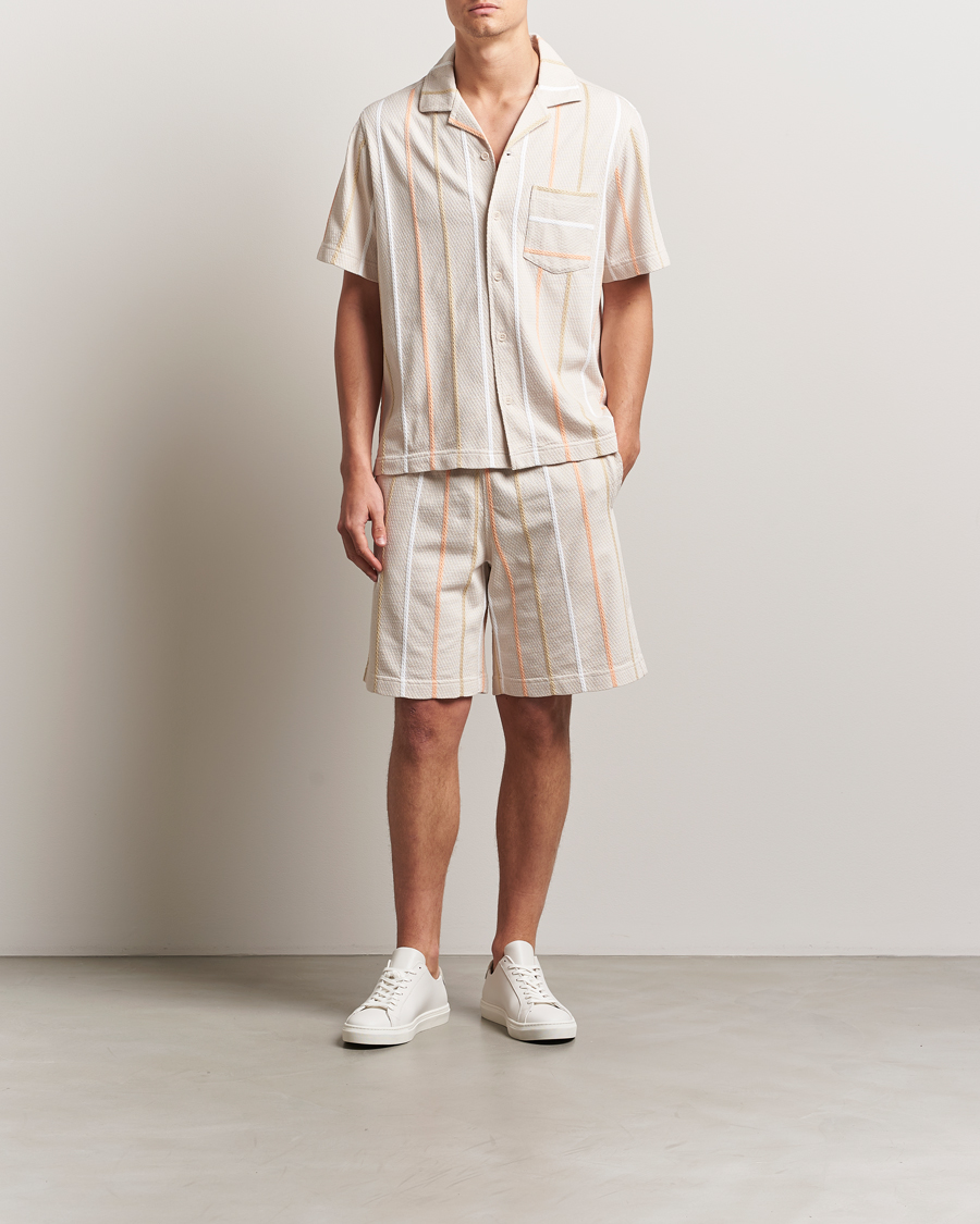 Herre | Skjorter | J.Lindeberg | Theron Stripe Resort Shirt Moonbeam