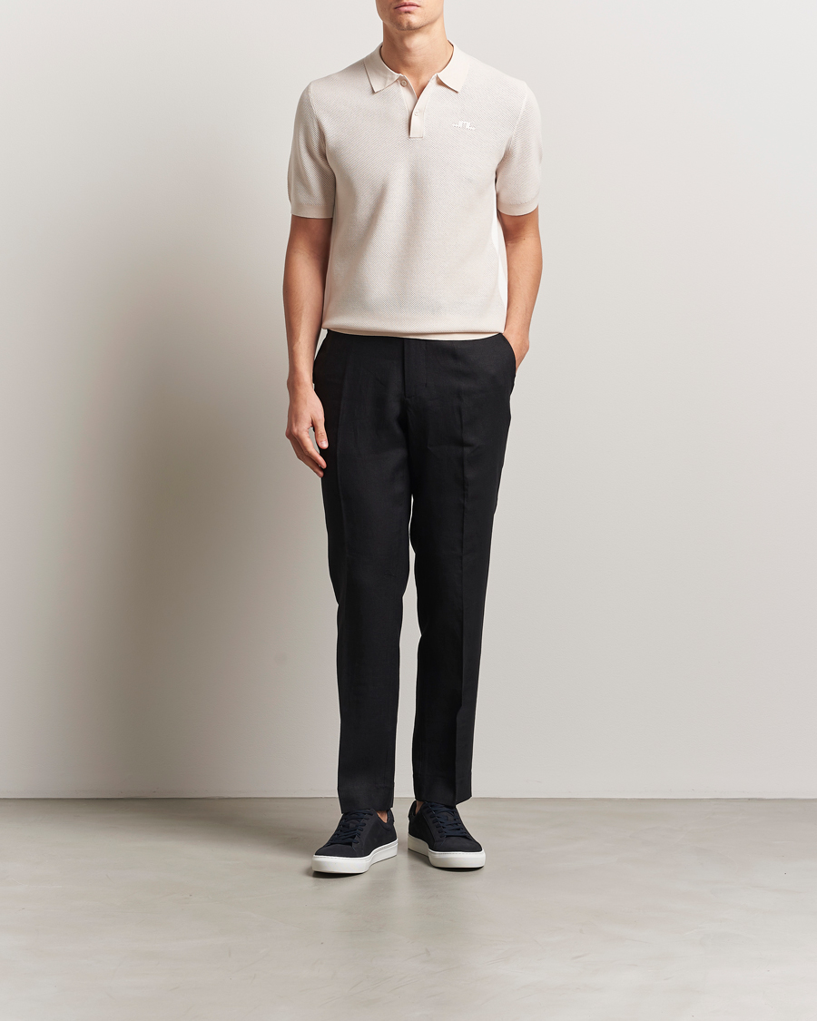 Herre | Polotrøjer | J.Lindeberg | Reymond Structure Knit Polo Moonbeam
