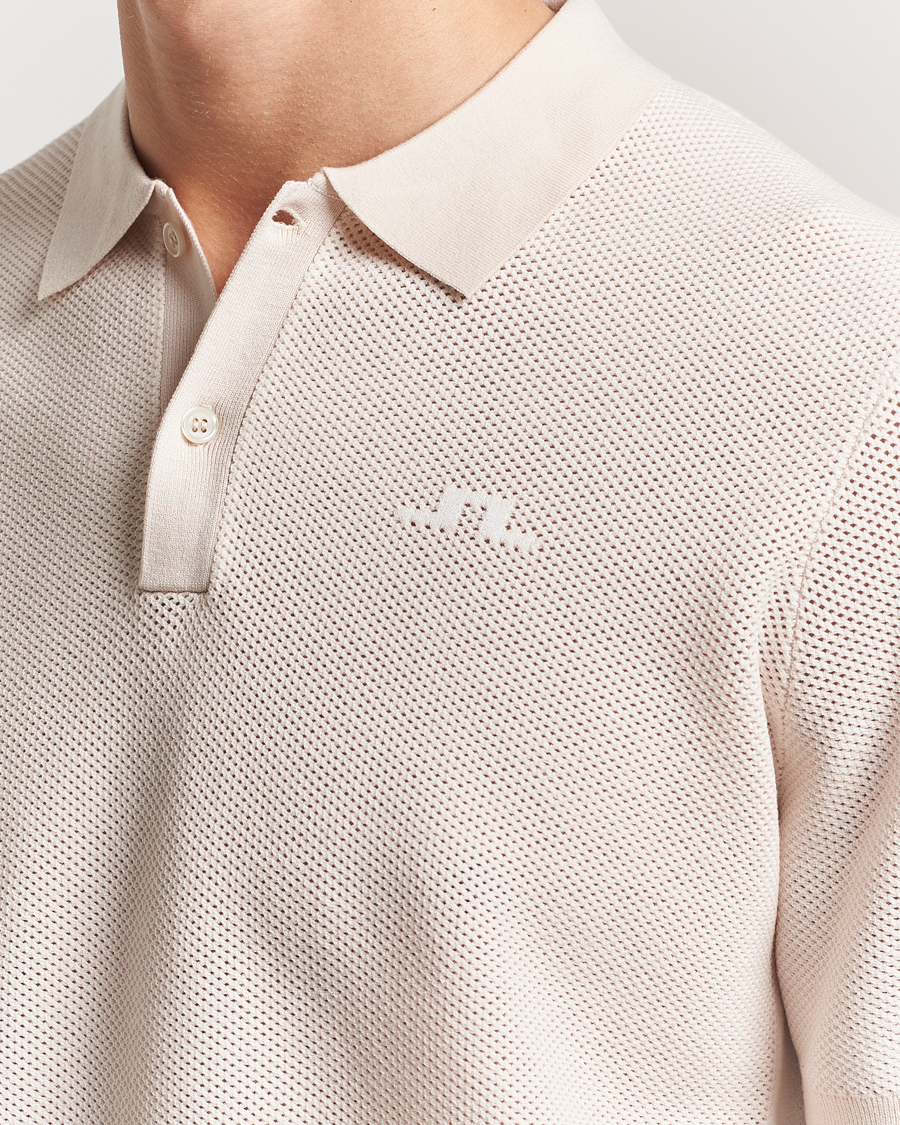 Herre | Polotrøjer | J.Lindeberg | Reymond Structure Knit Polo Moonbeam