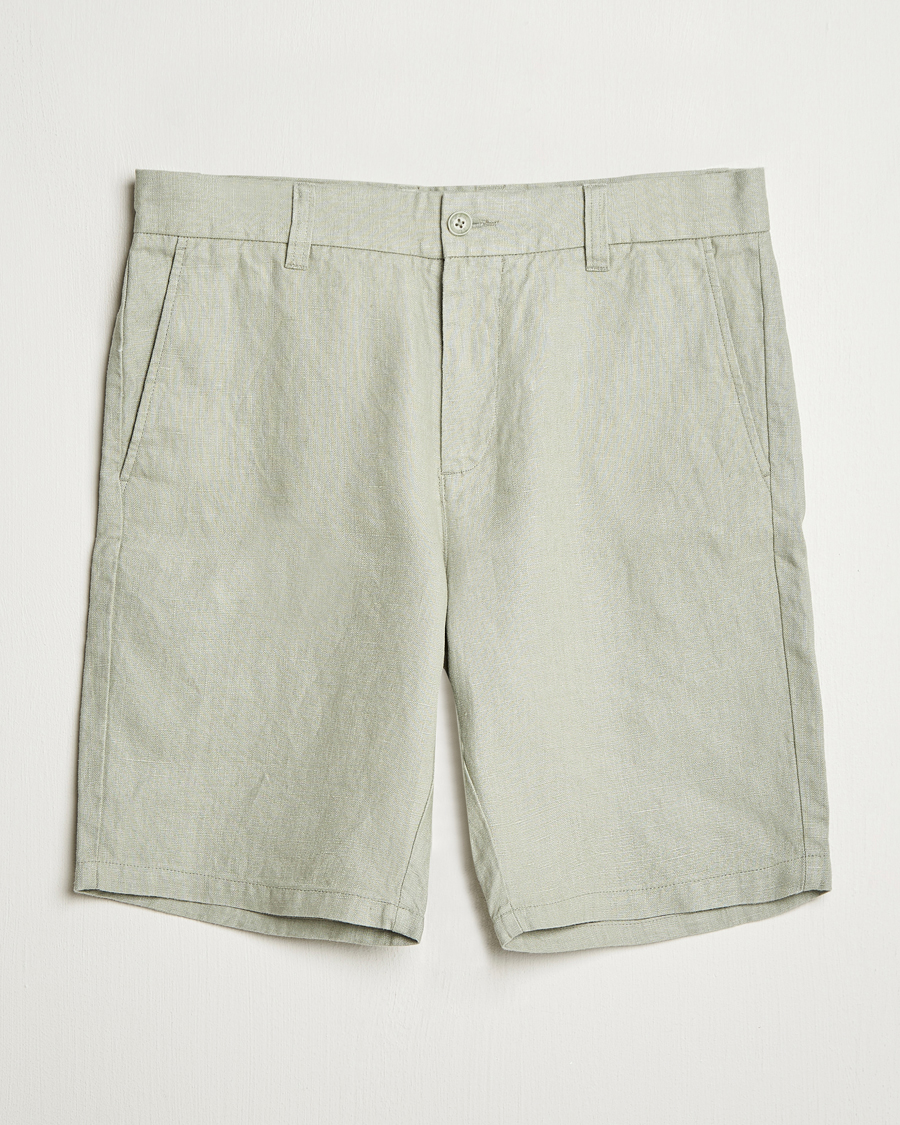 Herre | Shorts | NN07 | Crown Linen Shorts Sage Green