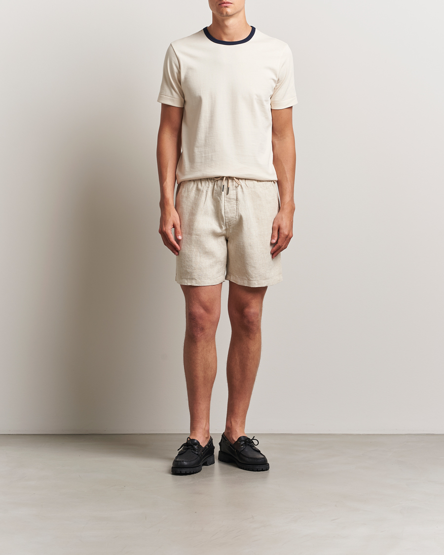 Herre | Shorts | NN07 | Gregor Linen Drawstring Shorts Oat