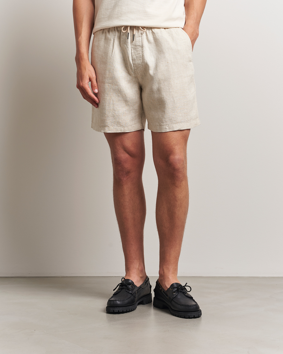 Herre | Shorts | NN07 | Gregor Linen Drawstring Shorts Oat