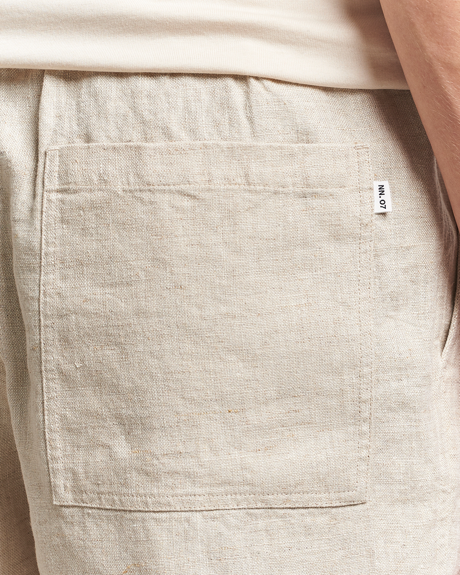 Herre | Shorts | NN07 | Gregor Linen Drawstring Shorts Oat