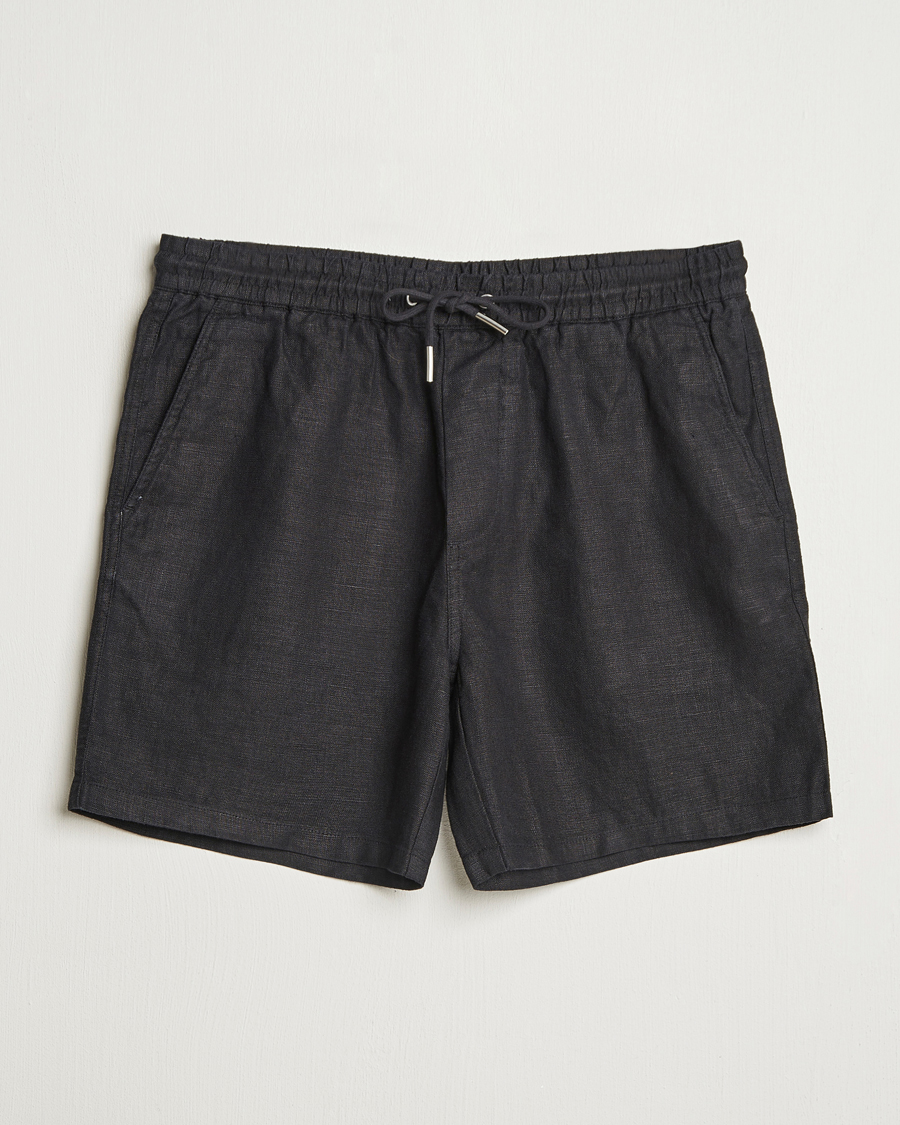Herre | Shorts | NN07 | Gregor Linen Drawstring Shorts Black