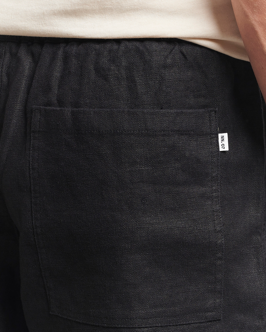 Herre | Shorts | NN07 | Gregor Linen Drawstring Shorts Black