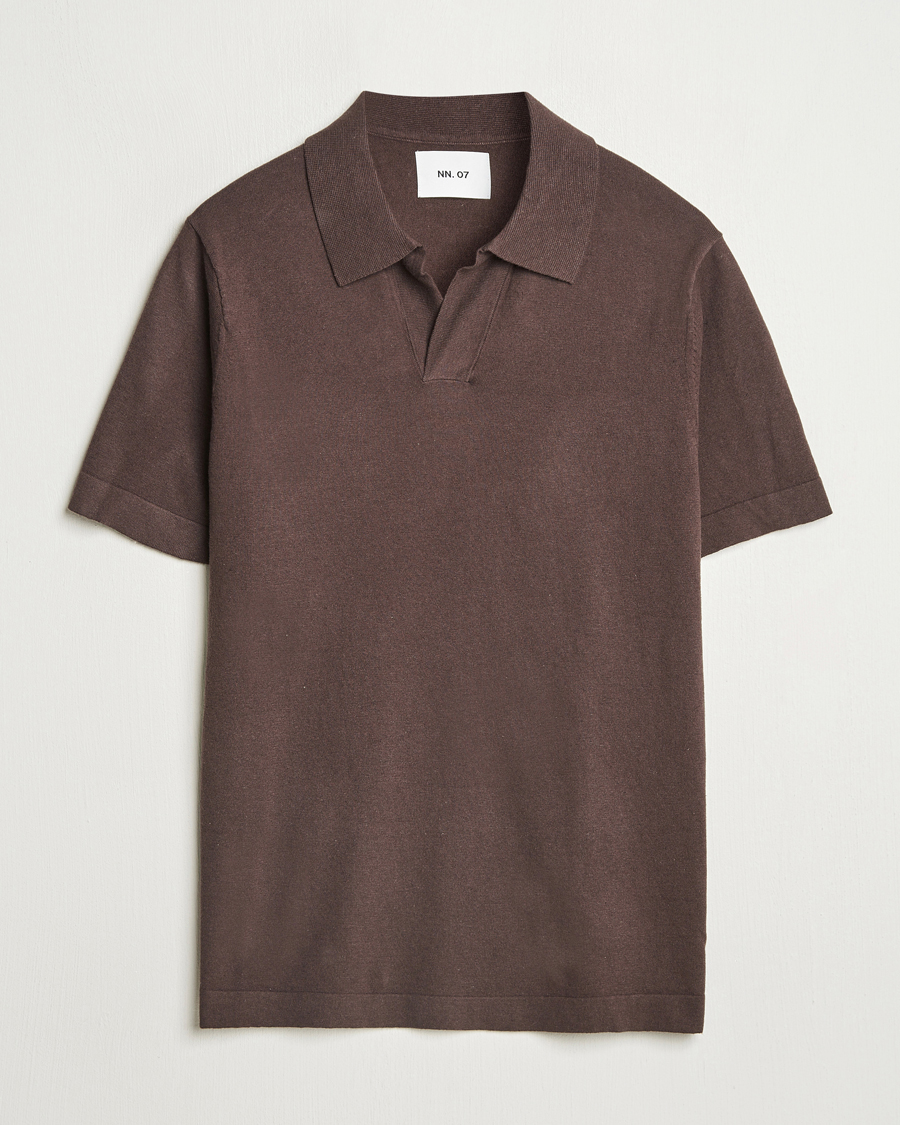 Herre | Polotrøjer | NN07 | Ryan Cotton/Linen Polo Coffee