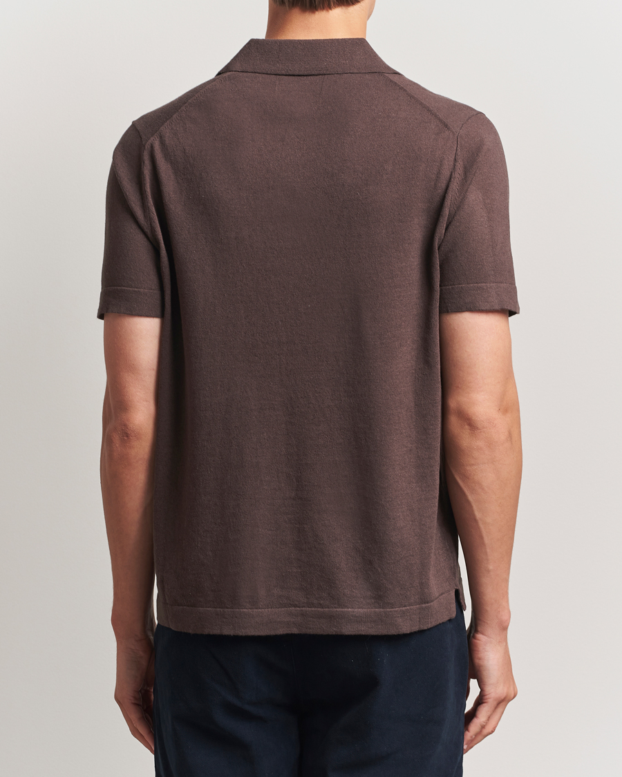 Herre | Polotrøjer | NN07 | Ryan Cotton/Linen Polo Coffee