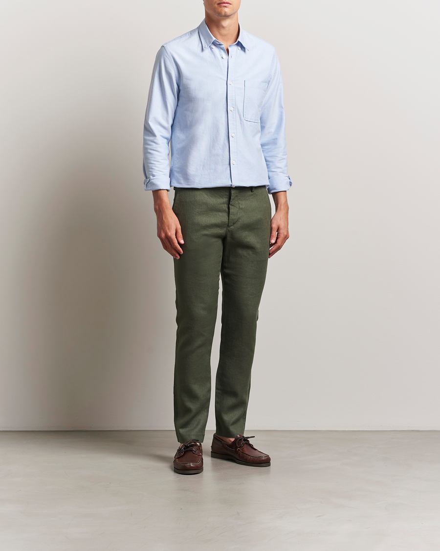 Herre | Bukser | NN07 | Theo Linen Trousers Croc Green