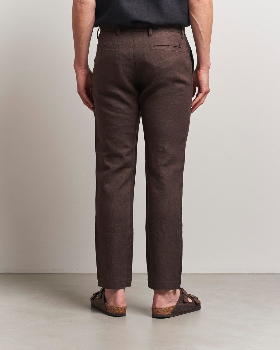 Herre | Bukser | NN07 | Theo Linen Trousers Coffee