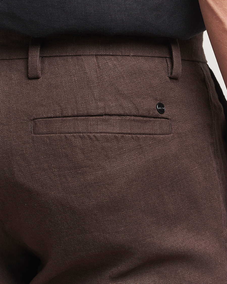 Herre | Bukser | NN07 | Theo Linen Trousers Coffee