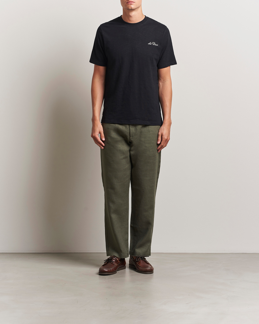 Herre | Bukser | NN07 | Aden Regular Fit Linen Trousers Croc Green
