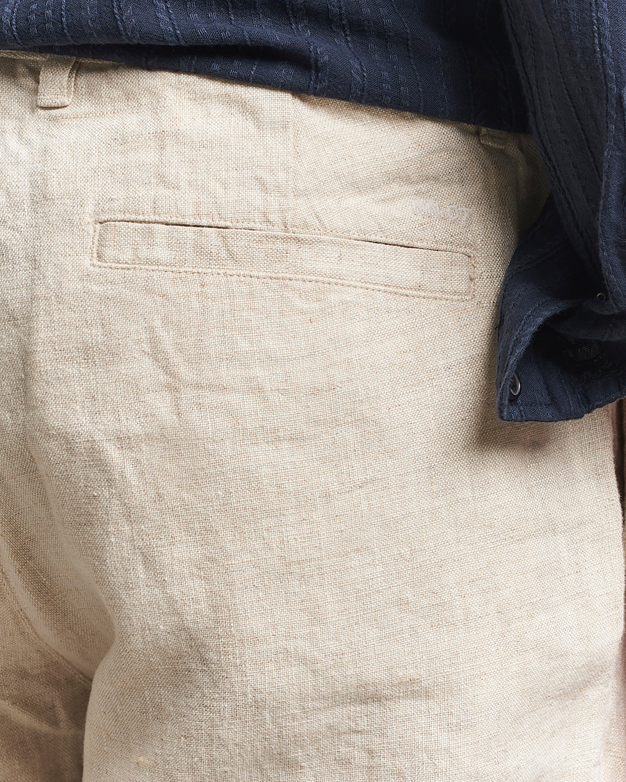 Herre | Bukser | NN07 | Aden Regular Fit Linen Chinos Oat