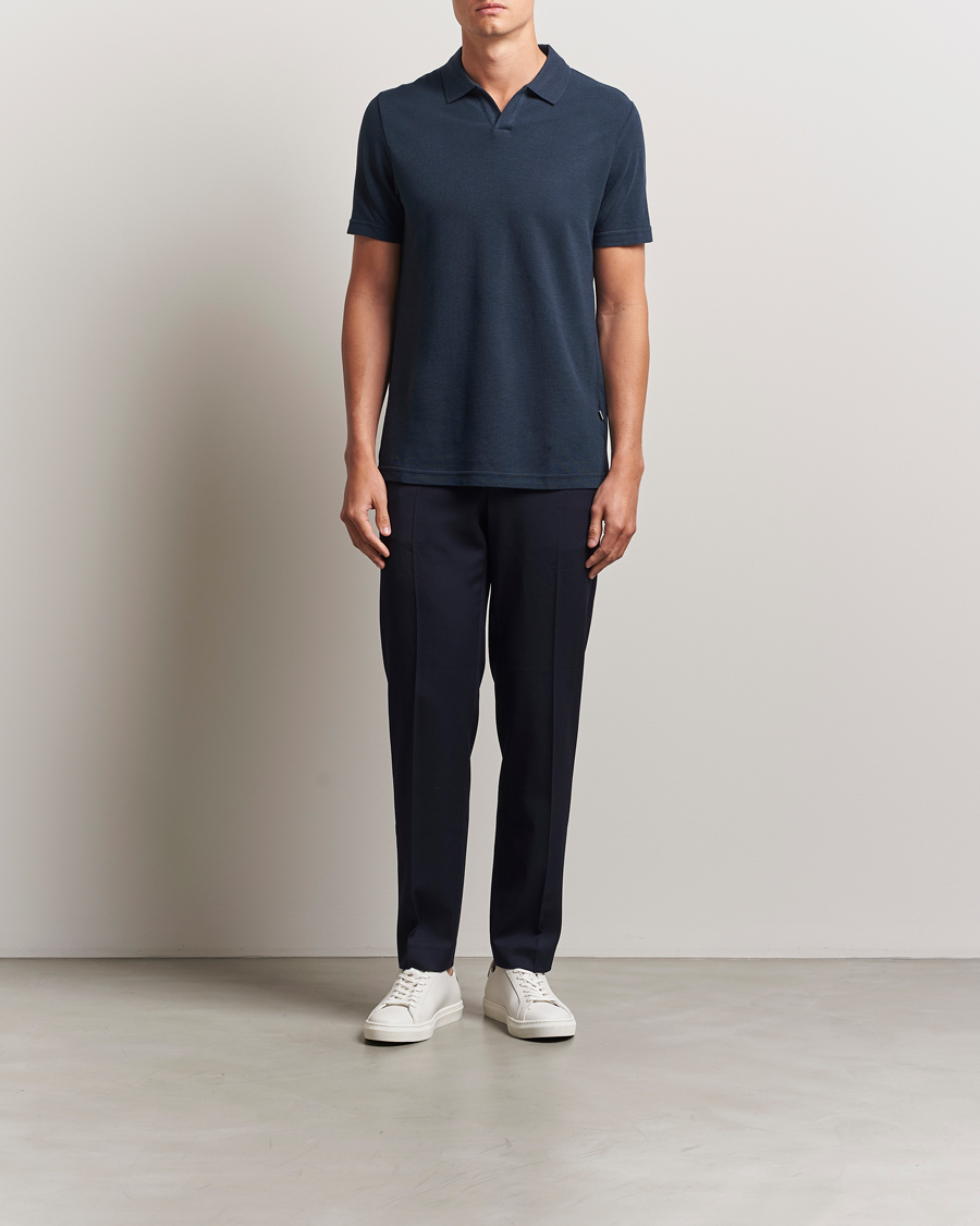 Herre | Polotrøjer | NN07 | Paul Cotton/Lyocell Polo Navy Blue