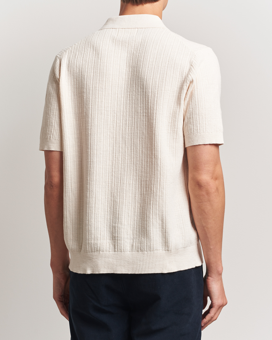 Herre | Skjorter | NN07 | Nolan Knitted Short Sleeve Shirt Ecru