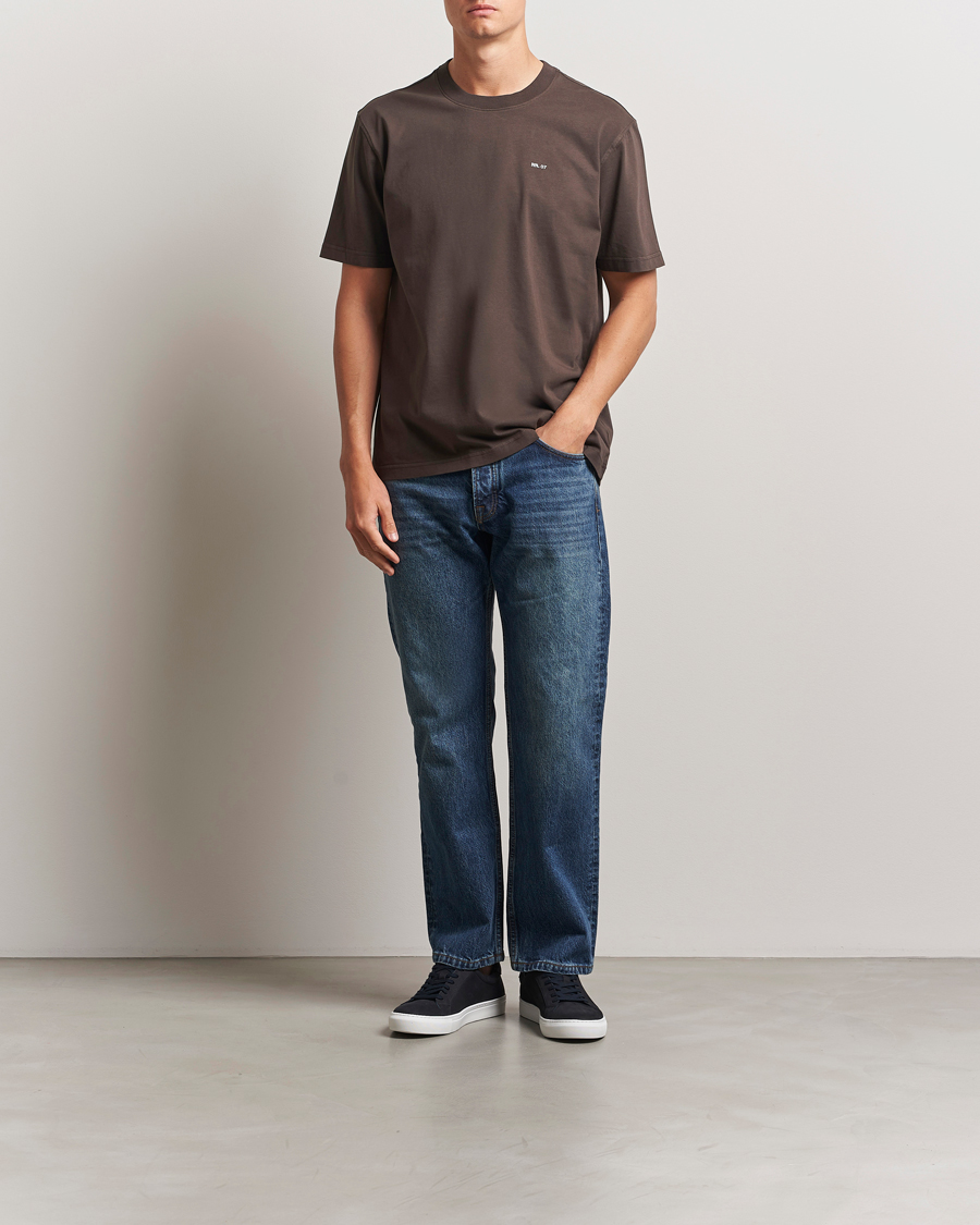 Herre | T-Shirts | NN07 | Adam Logo Crew Neck T-Shirt Coffee