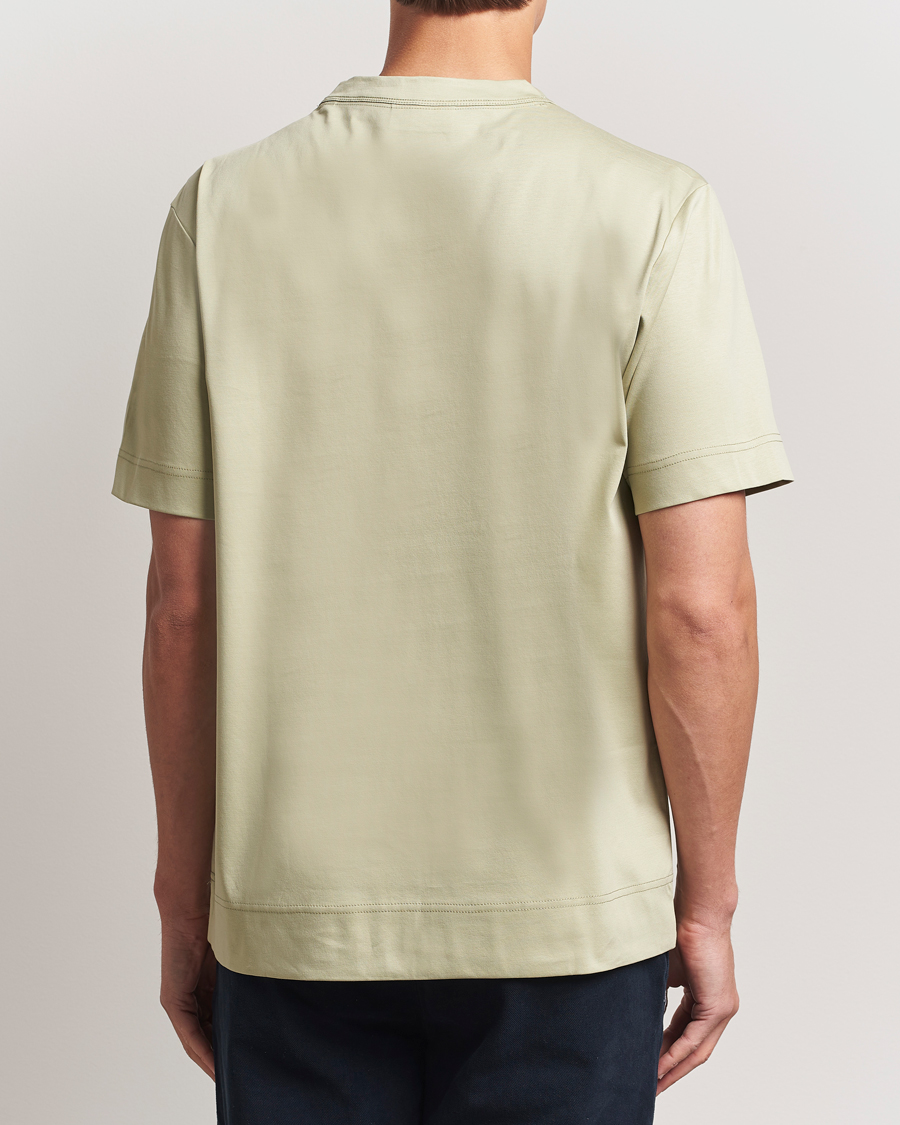 Herre | T-Shirts | NN07 | Pedro Embroidered Flower T-Shirt Sage Green