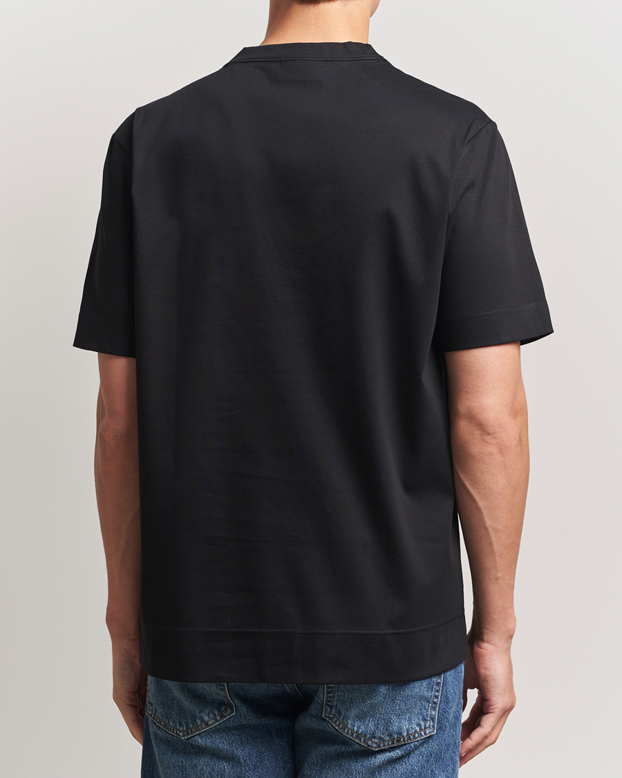 Herre | T-Shirts | NN07 | Pedro Embroidered Flower T-Shirt Black