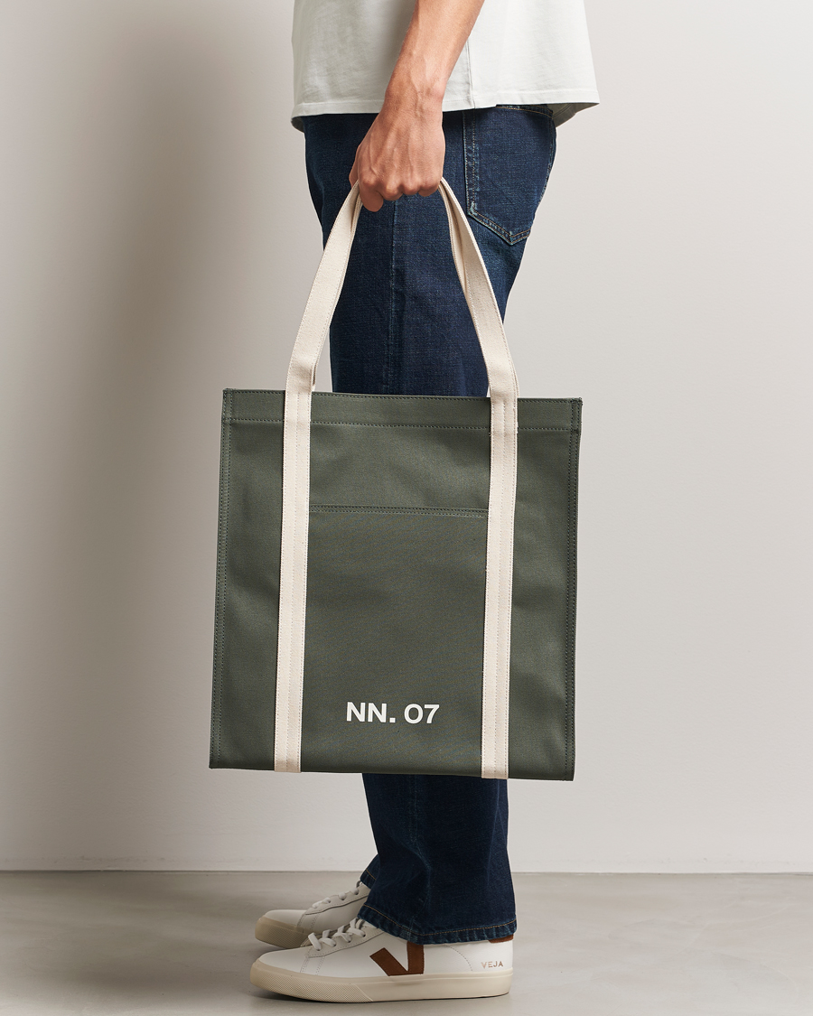 Herre | Tasker | NN07 | Tote Bag Croc Green