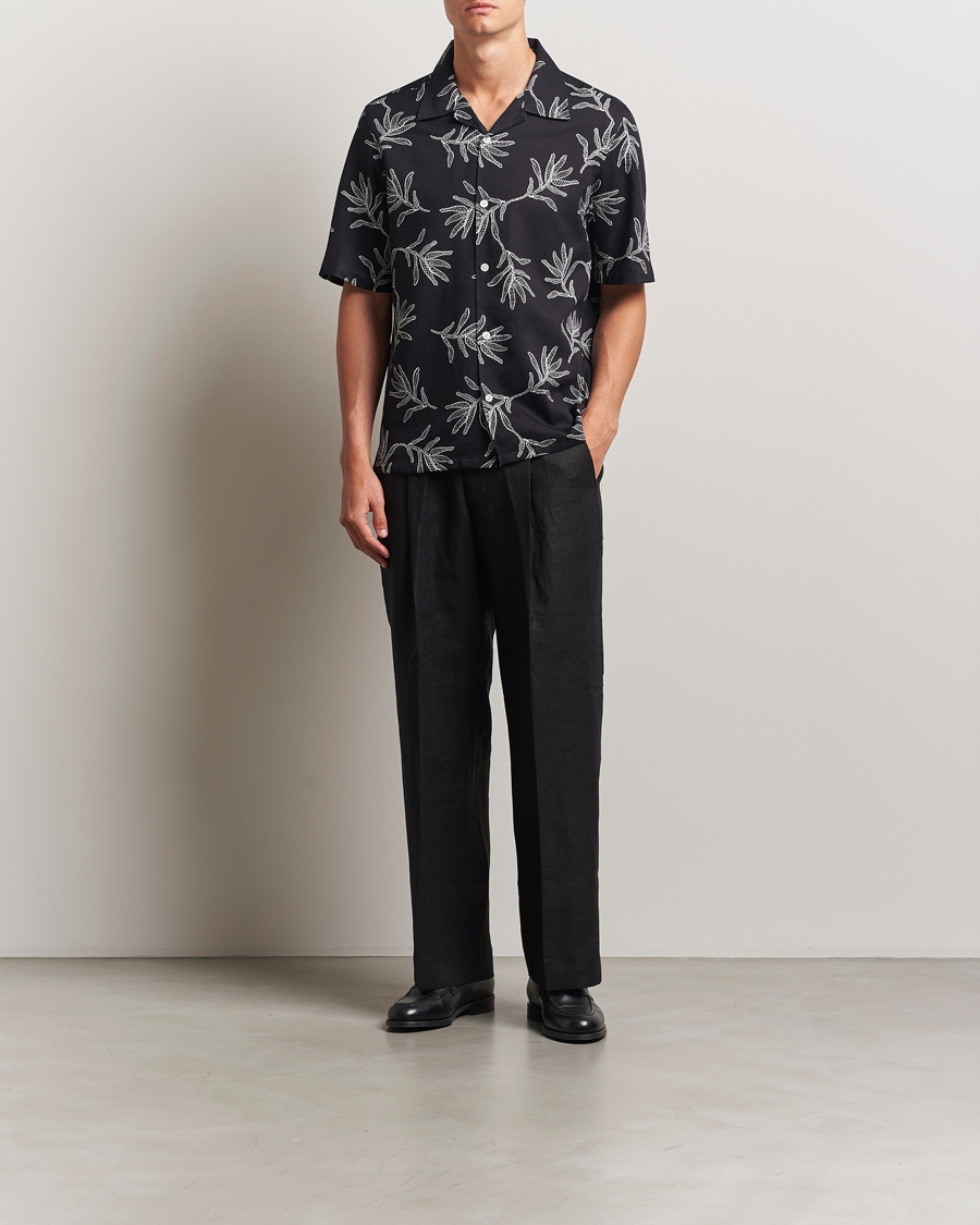 Herre | Bukser | NN07 | Kay Relaxed Fit Linen Trousers Black