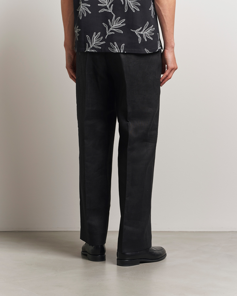 Herre | Bukser | NN07 | Kay Relaxed Fit Linen Trousers Black