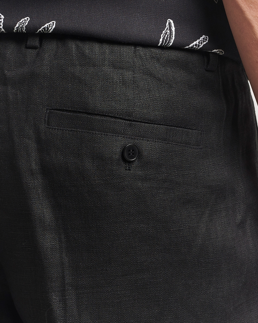 Herre | Bukser | NN07 | Kay Relaxed Fit Linen Trousers Black