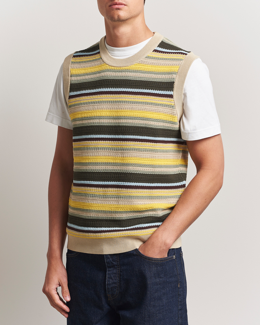 Herre | Trøjer | NN07 | Huxley Knitted Striped Vest Multi