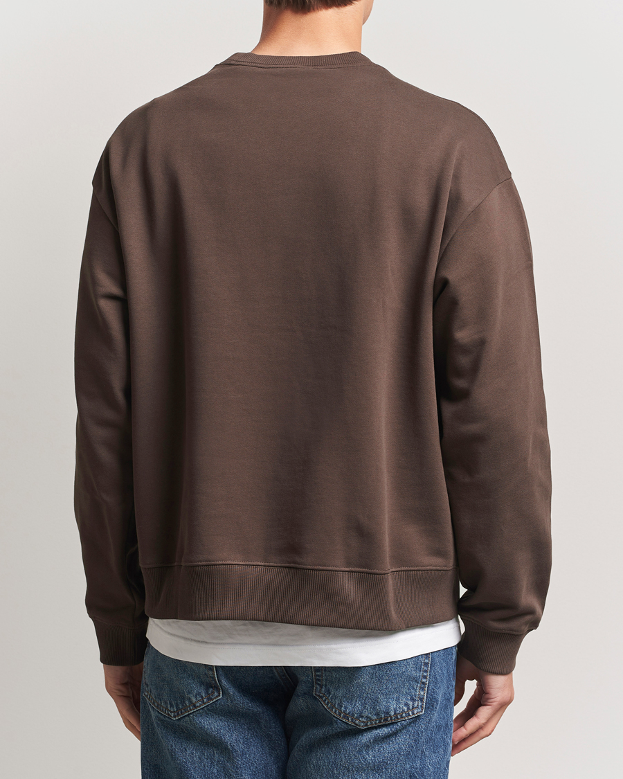 Herre | Trøjer | NN07 | David Rope Logo Crew Neck Sweatshirt Coffee