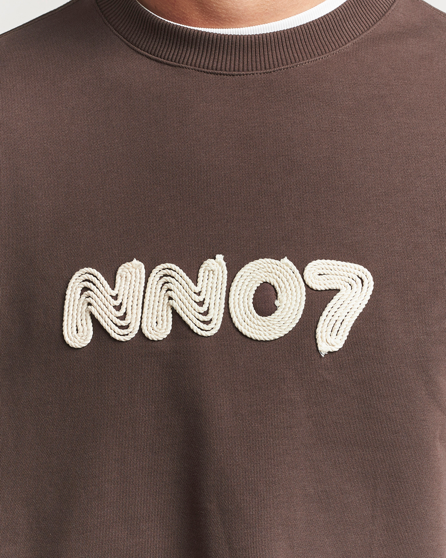 Herre | Trøjer | NN07 | David Rope Logo Crew Neck Sweatshirt Coffee