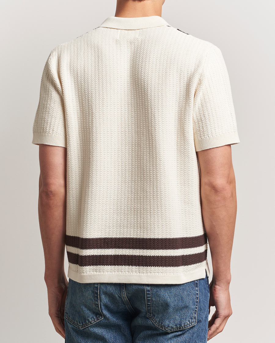 Herre | Skjorter | NN07 | Ares Knitted Short Sleeve Shirt Ivory