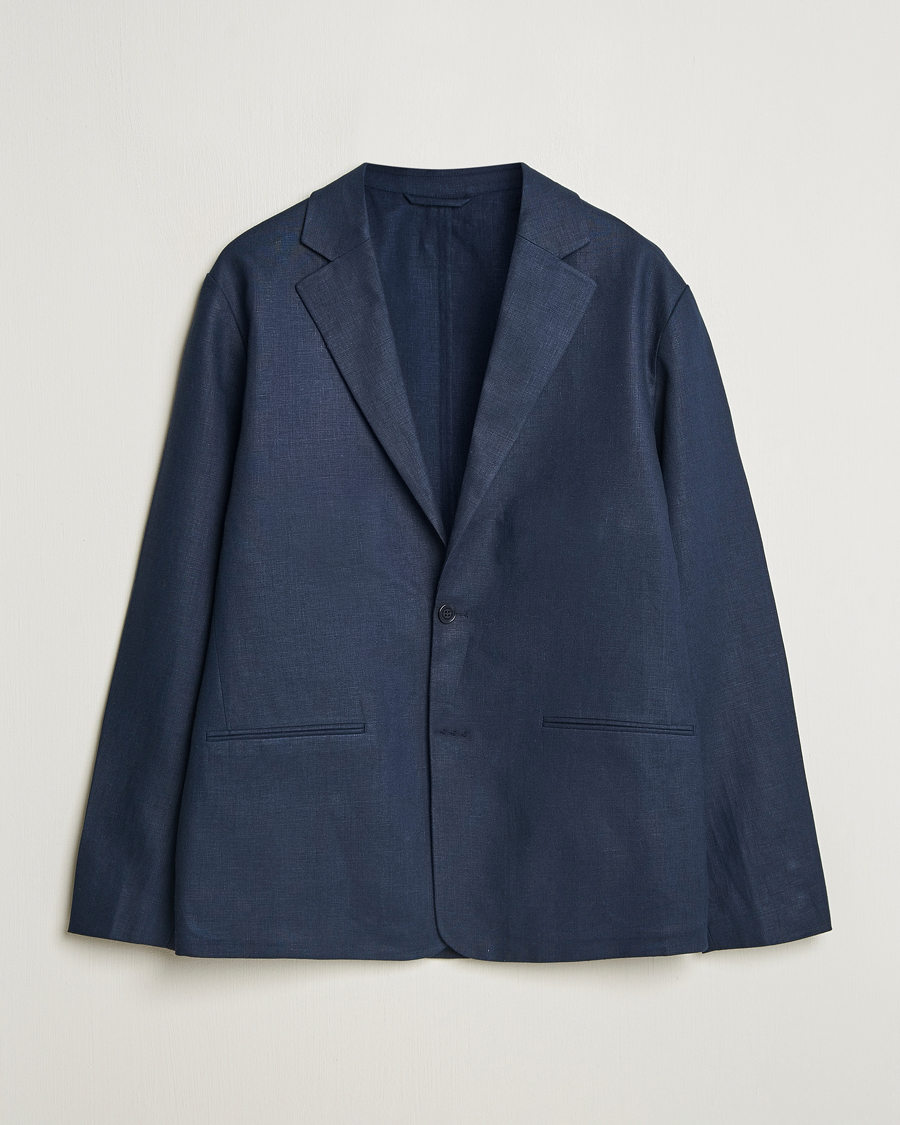 Herre | Blazere & jakker | NN07 | Timo Linen Blazer Navy Blue