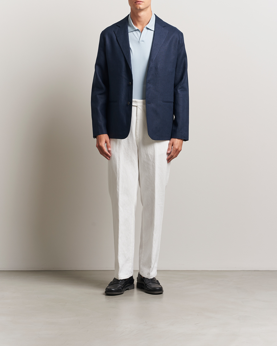 Herre | Blazere & jakker | NN07 | Timo Linen Blazer Navy Blue