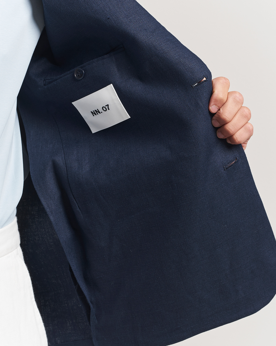 Herre | Blazere & jakker | NN07 | Timo Linen Blazer Navy Blue
