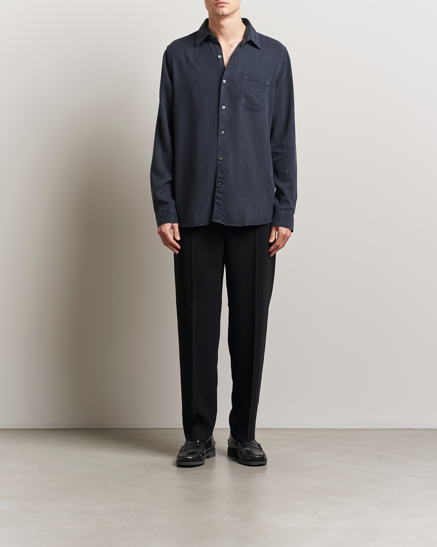 Herre | Skjorter | A Day's March | Daintree Lyocell Shirt Navy