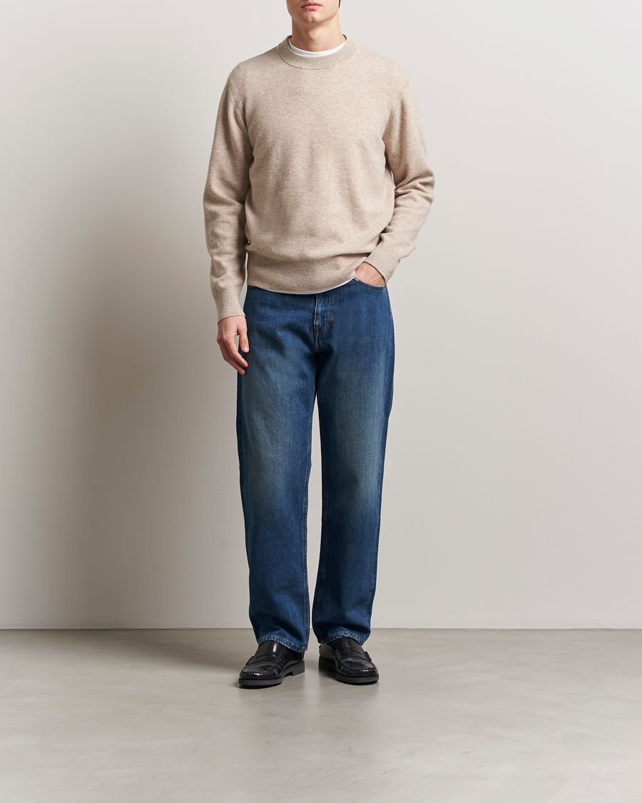Herre | Trøjer | A Day's March | Marlow Cashmere Blend Sweater Sand
