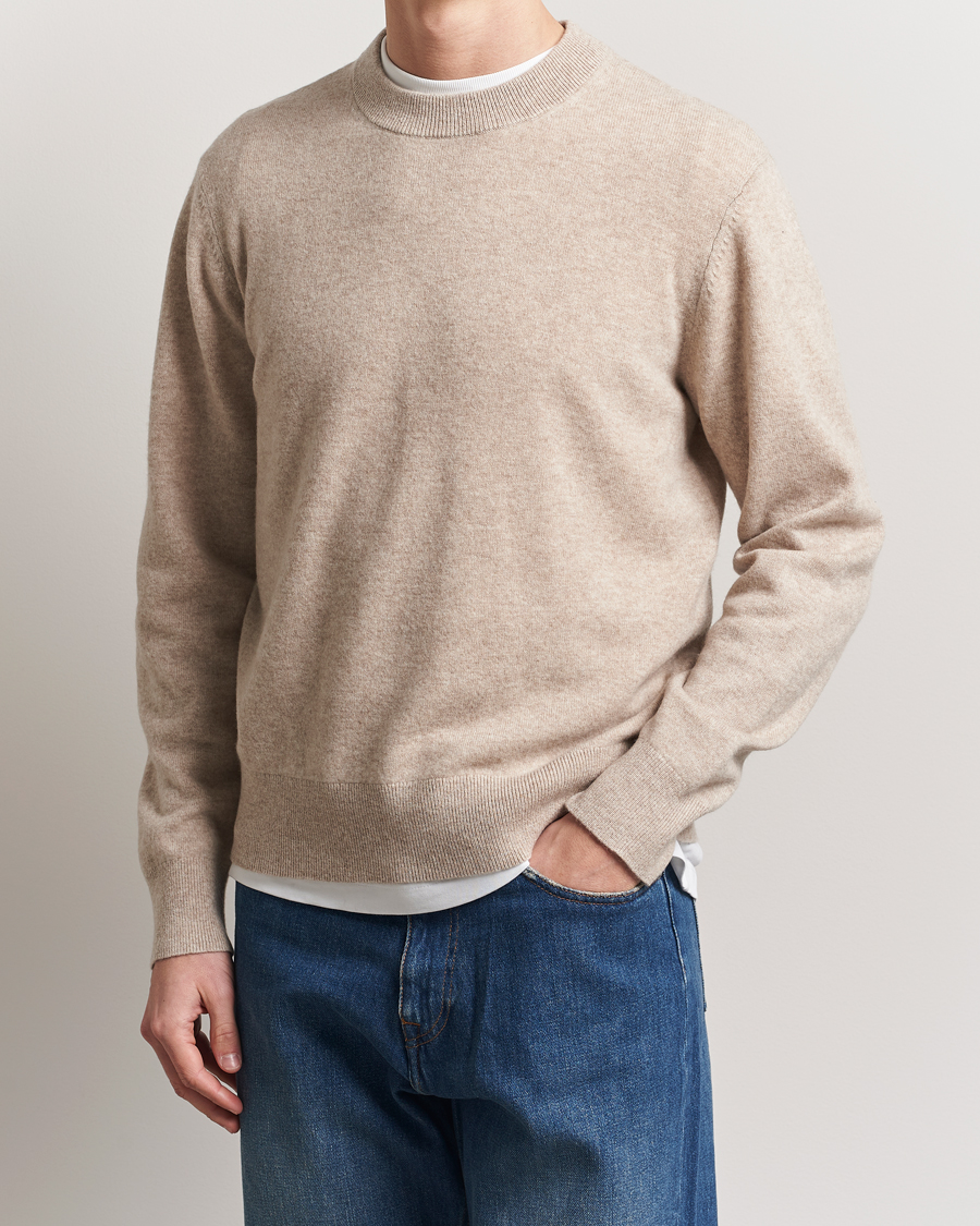 Herre | Trøjer | A Day's March | Marlow Cashmere Blend Sweater Sand