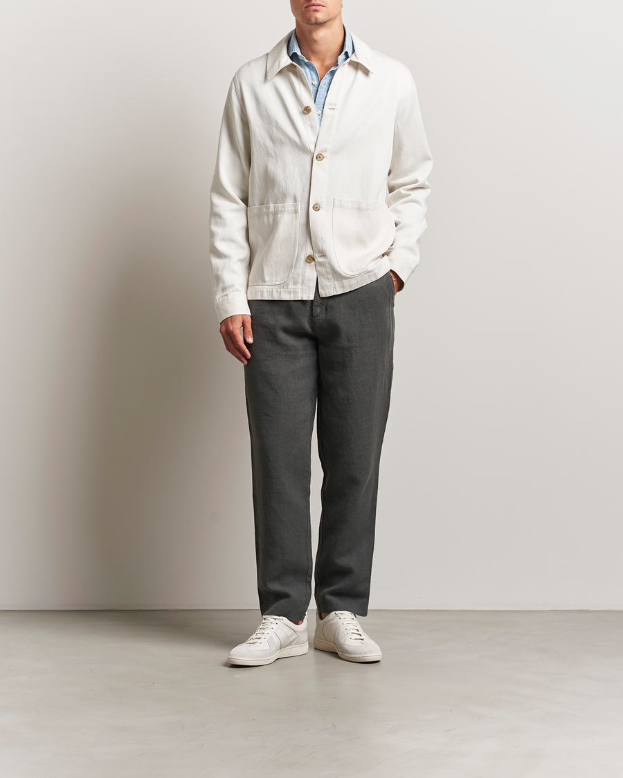 Herre | Bukser | A Day's March | Madu Linen Trousers Olive