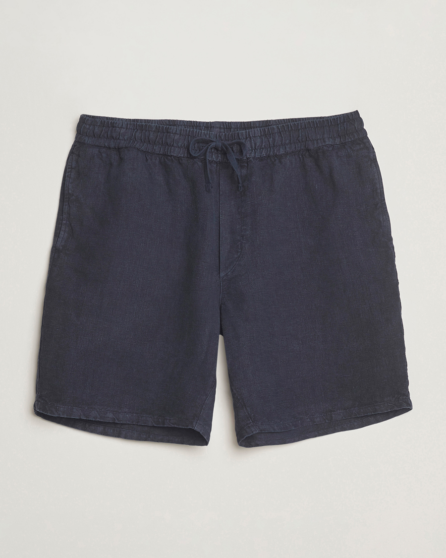 Herre | Shorts | A Day's March | Ipu Linen Drawstring Shorts Navy