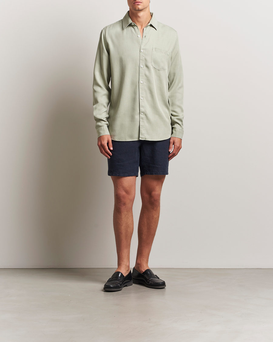 Herre | Shorts | A Day's March | Ipu Linen Drawstring Shorts Navy