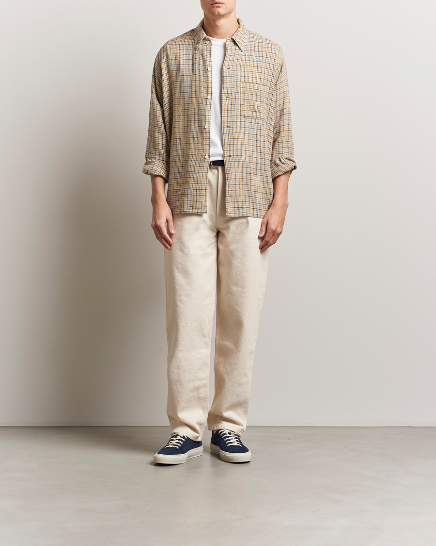 Herre | Skjorter | BEAMS PLUS | Gunclub Mesh Button Down Shirt Beige