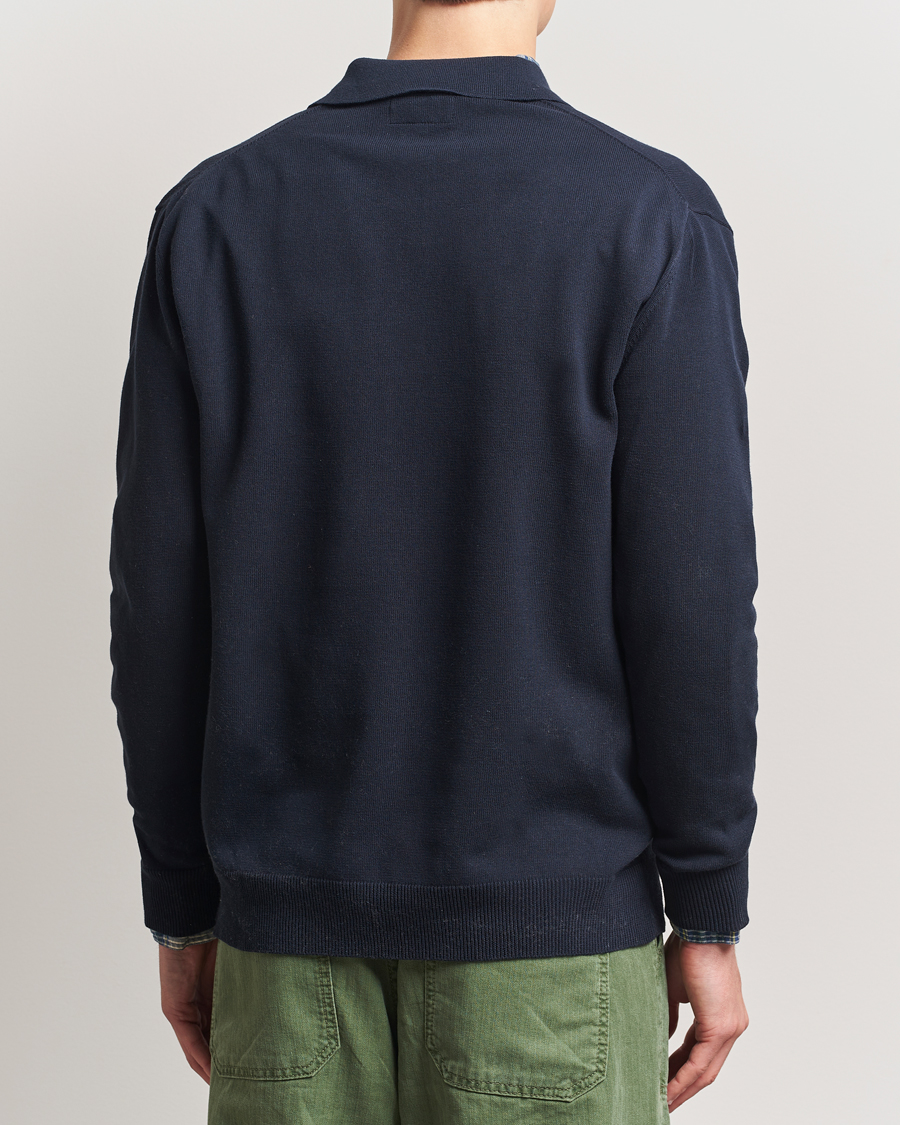 Herre | Trøjer | BEAMS PLUS | Long Sleeve 12G Knit Polo Navy