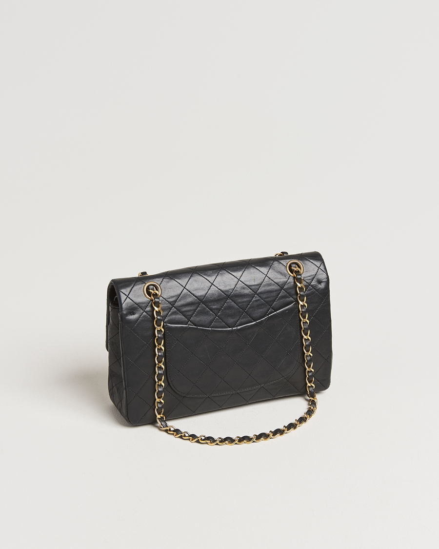 Herre | Chanel Pre-Owned Classic Medium Double Flap Bag Lambskin Black | Chanel Pre-Owned | Classic Medium Double Flap Bag Lambskin Black