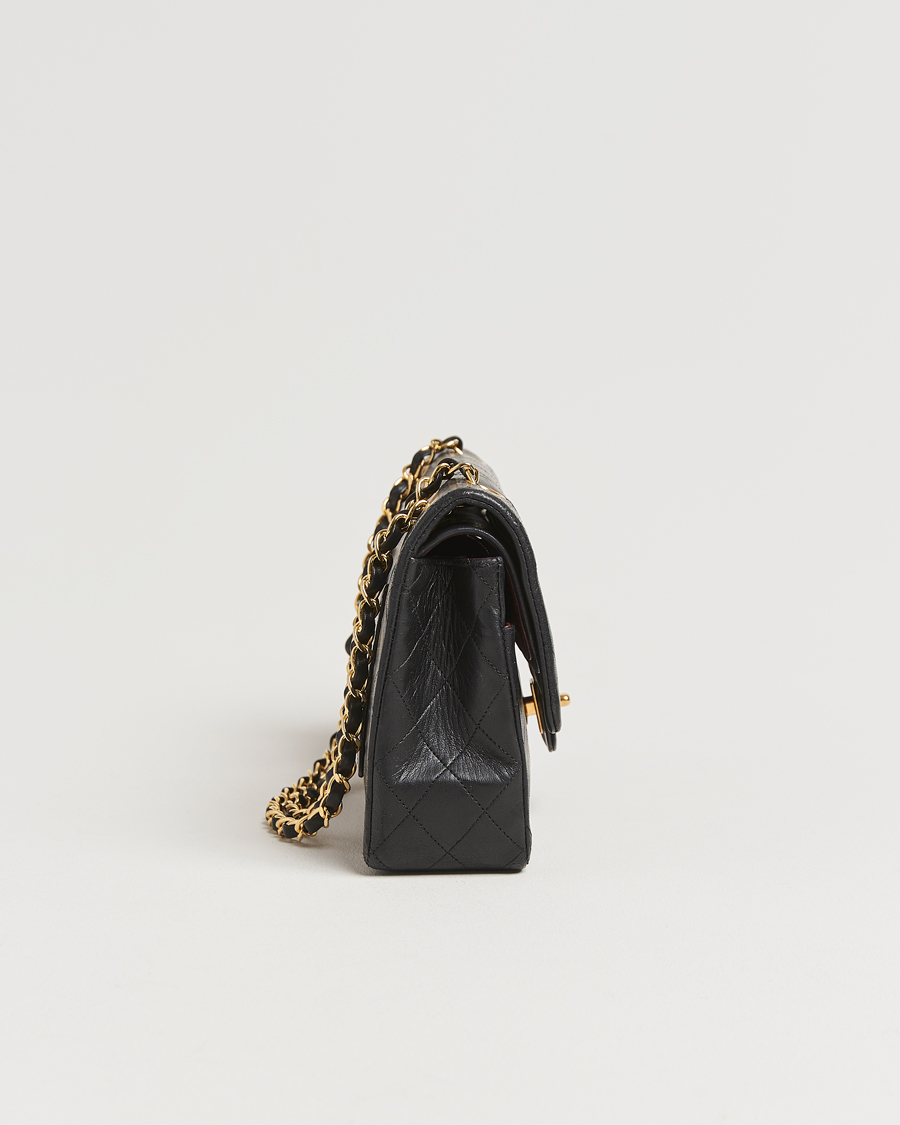 Herre | Chanel Pre-Owned Classic Medium Double Flap Bag Lambskin Black | Chanel Pre-Owned | Classic Medium Double Flap Bag Lambskin Black