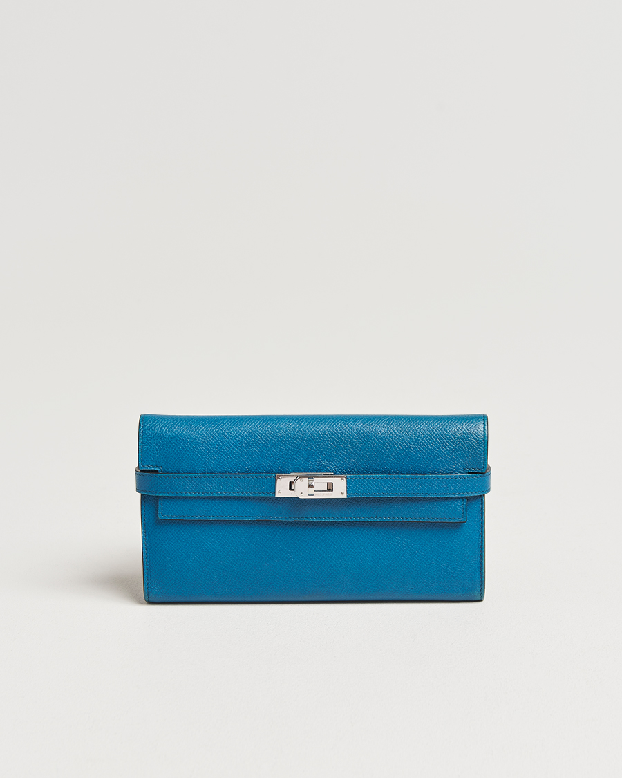 Herre | Gifts for Her | Hermès Pre-Owned | Kelly Wallet Epsom Leather Blue