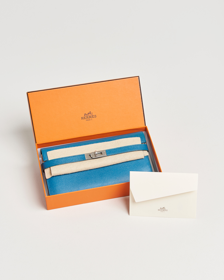 Herre | Gifts for Her | Hermès Pre-Owned | Kelly Wallet Epsom Leather Blue