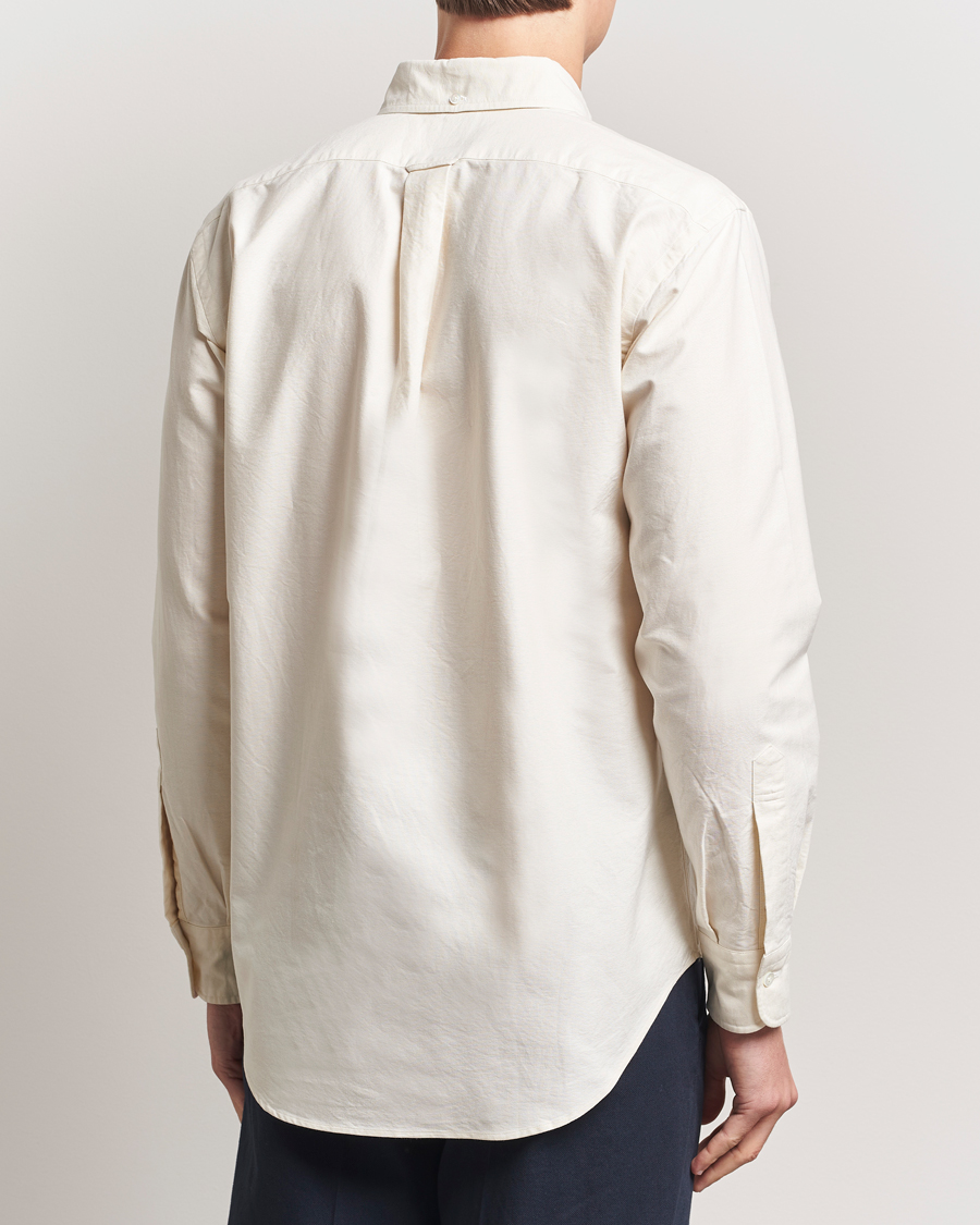 Herre | Skjorter | Kamakura Shirts | Vintage Ivy Oxford Button Down Shirt Beige