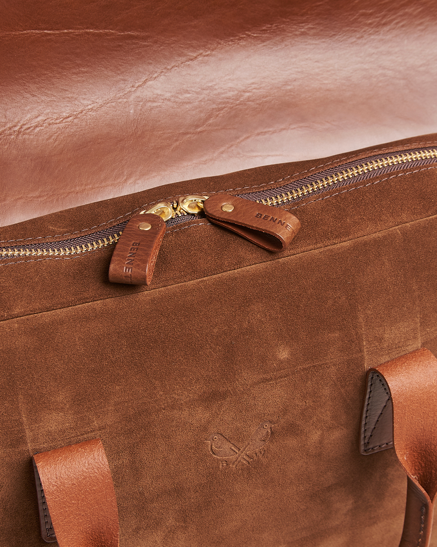 Herre | Tasker | Bennett Winch | Suede Briefcase Brown