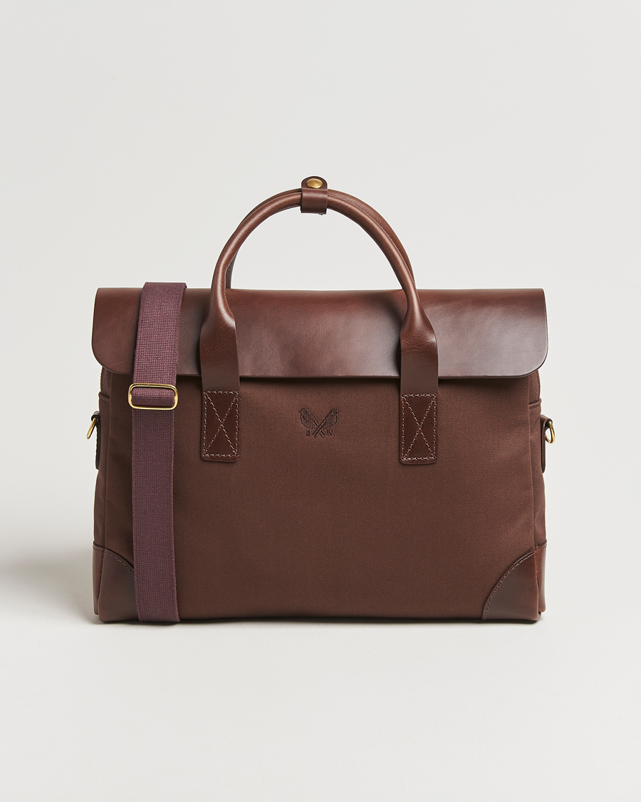 Herre | Tasker | Bennett Winch | Canvas Briefcase Chocolate